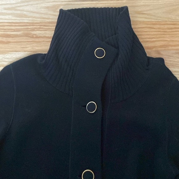 Charter Club knit Cardigan Womens XL Black Gold buttons shawl collar Luxury - Picture 4 of 12